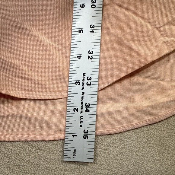 Ralph Lauren Yarmouth Long Sleeve Button Shirt Orange Flesh Pony 17/34-35 Office - Picture 4 of 6